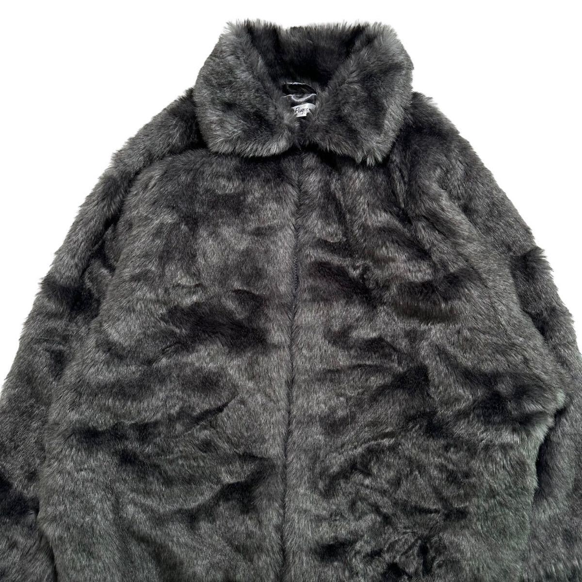 Rare Japanese Label fur jacket Y2K 14th addiction share spirit ifsixwasnine kmrii lgb goa gunda obelisk TORNADO MART roen roar _画像4