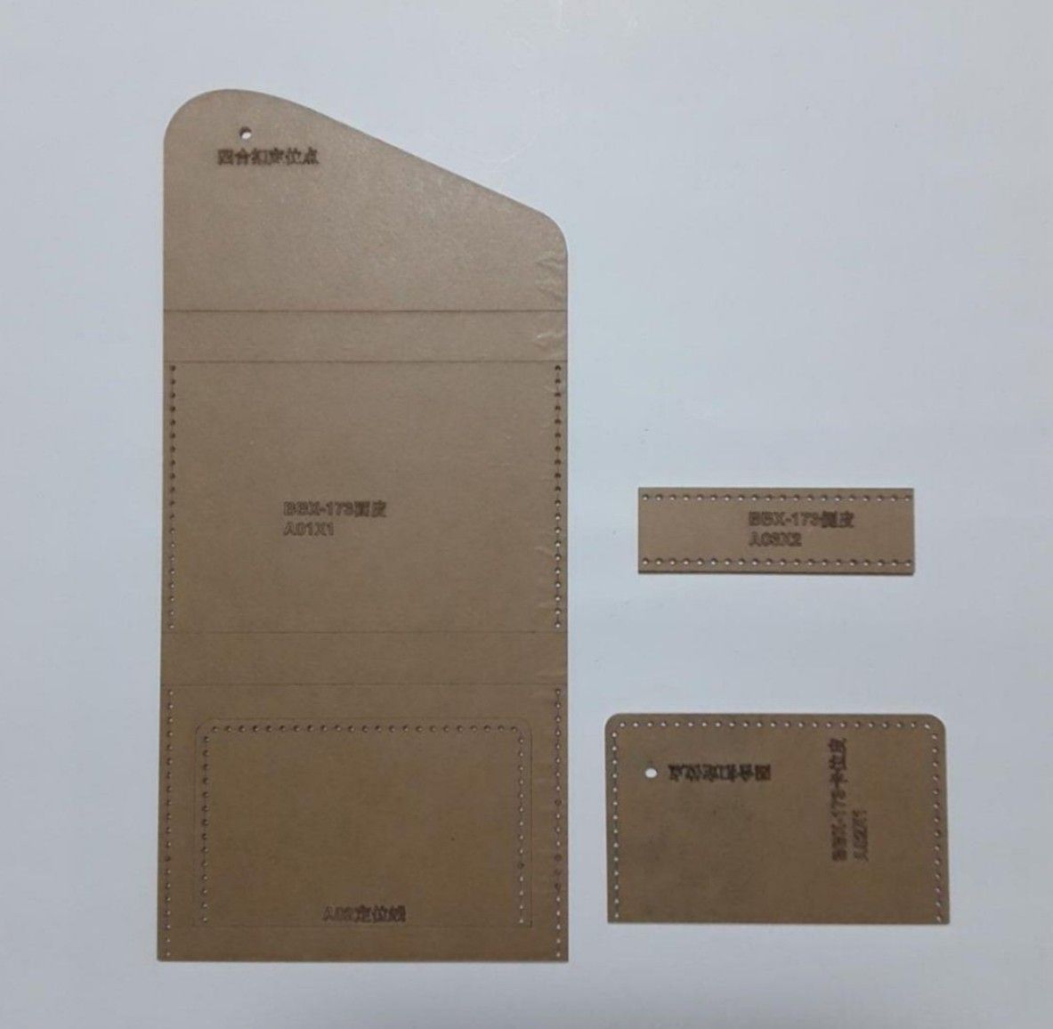 カード・名刺入れ 財布 透明 レザークラフト用アクリル型セット