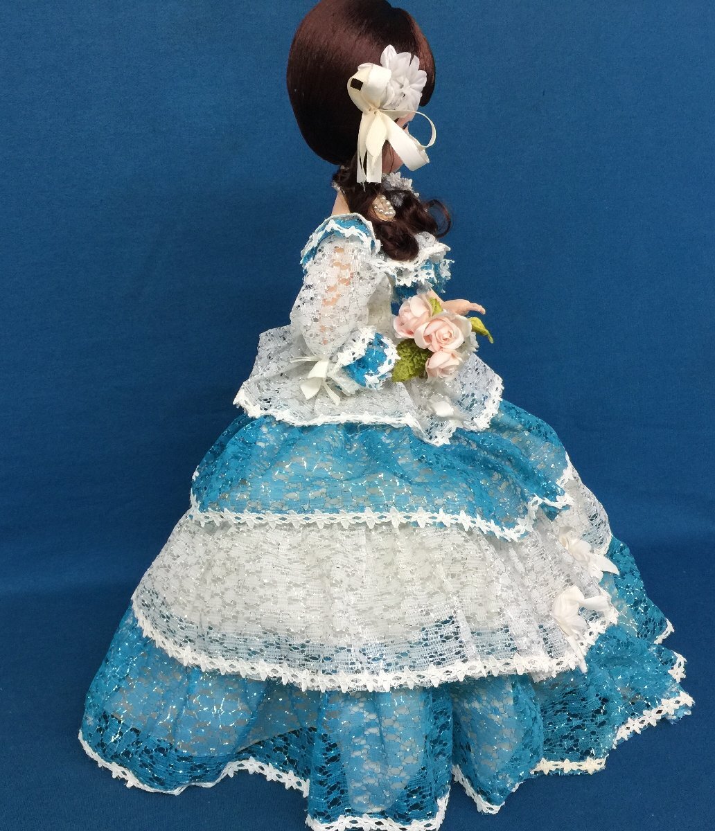 ★１２―０３０★フランス人形　仏蘭西人形 西洋人形 全高約50cm 古人形 ドール コレクション レトロ リボン人形 洋人形[140]_画像3