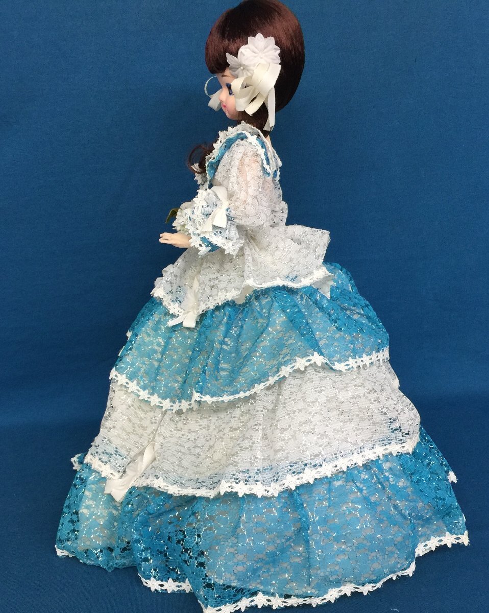 ★１２―０３０★フランス人形　仏蘭西人形 西洋人形 全高約50cm 古人形 ドール コレクション レトロ リボン人形 洋人形[140]_画像4