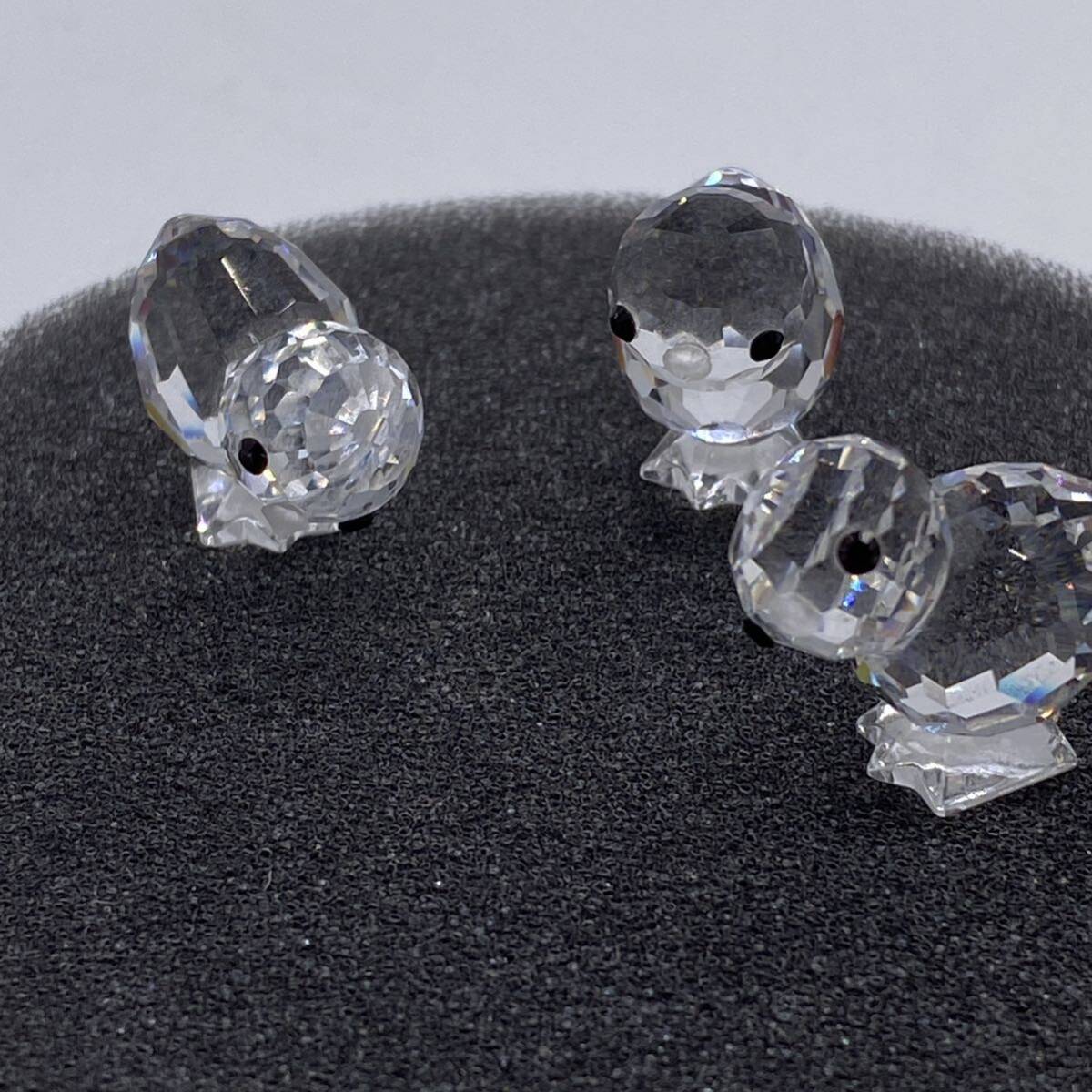 箱付き　SWAROVSKI スワロフスキー 置物　ひよこ　３羽　廃番品　no.91_画像4