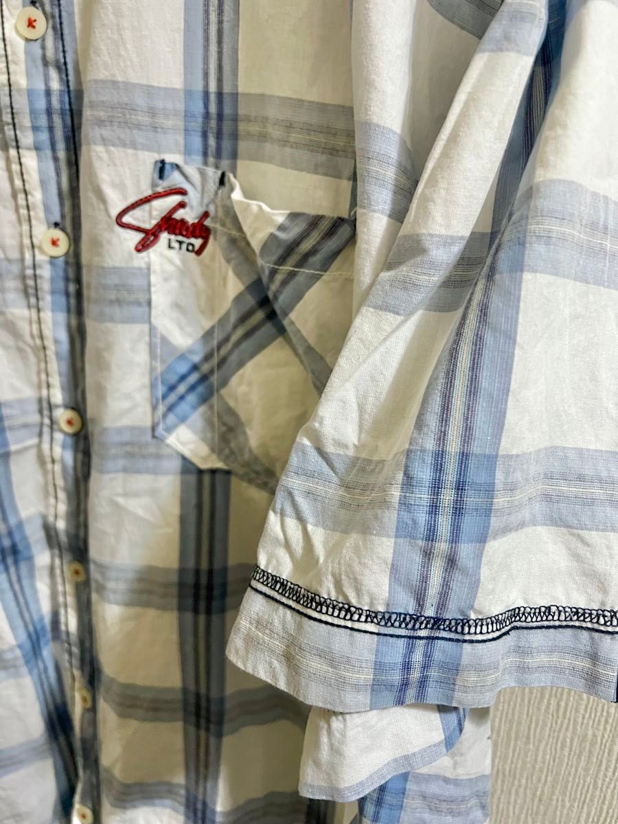 【激レア、3XL】SHADY Ltd. 半袖シャツ　ビッグサイズ 半袖シャツ　チェックシャツ