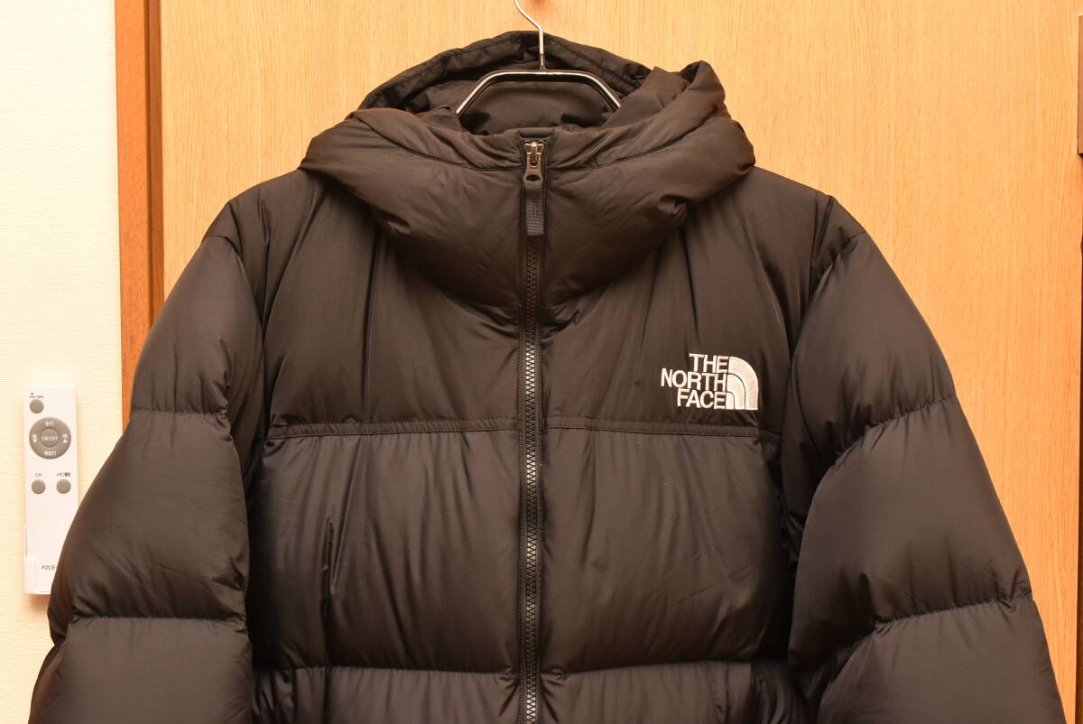 【美品】 ノースフェイス/THE NORTH FACE★ダウン ヌプシフーディ ND92331 ブラック★メンズXL 現行最新モデル_画像2