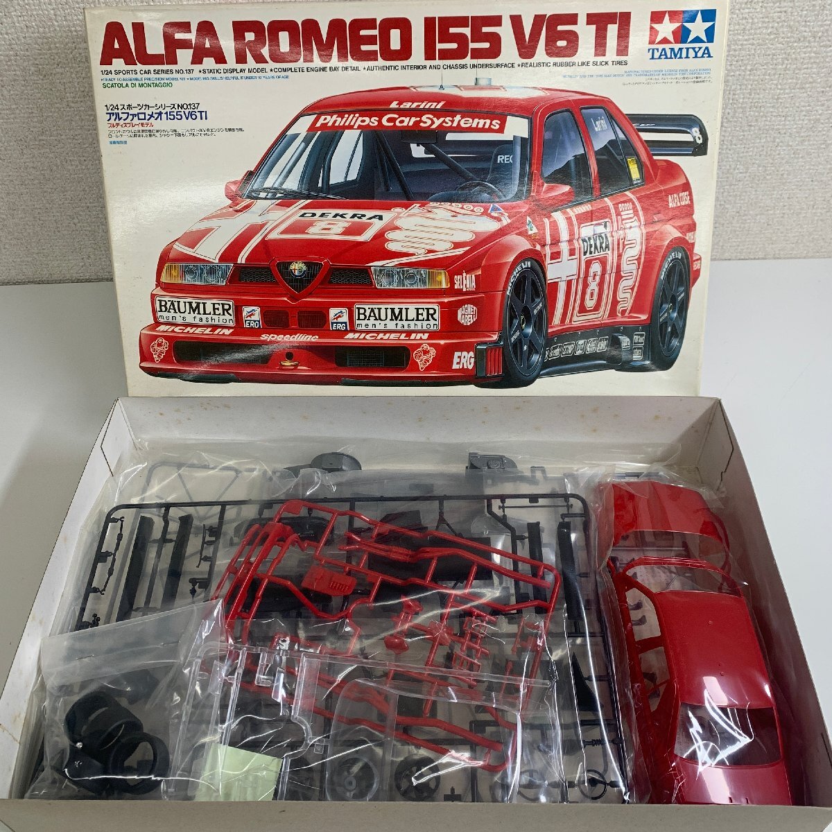 【未組立】タミヤ 1/24 スポーツカーシリーズ アルファロメオ 155 V6 TI ITEM 24137 TAMIYA ALFA ROMEO ☆の画像2