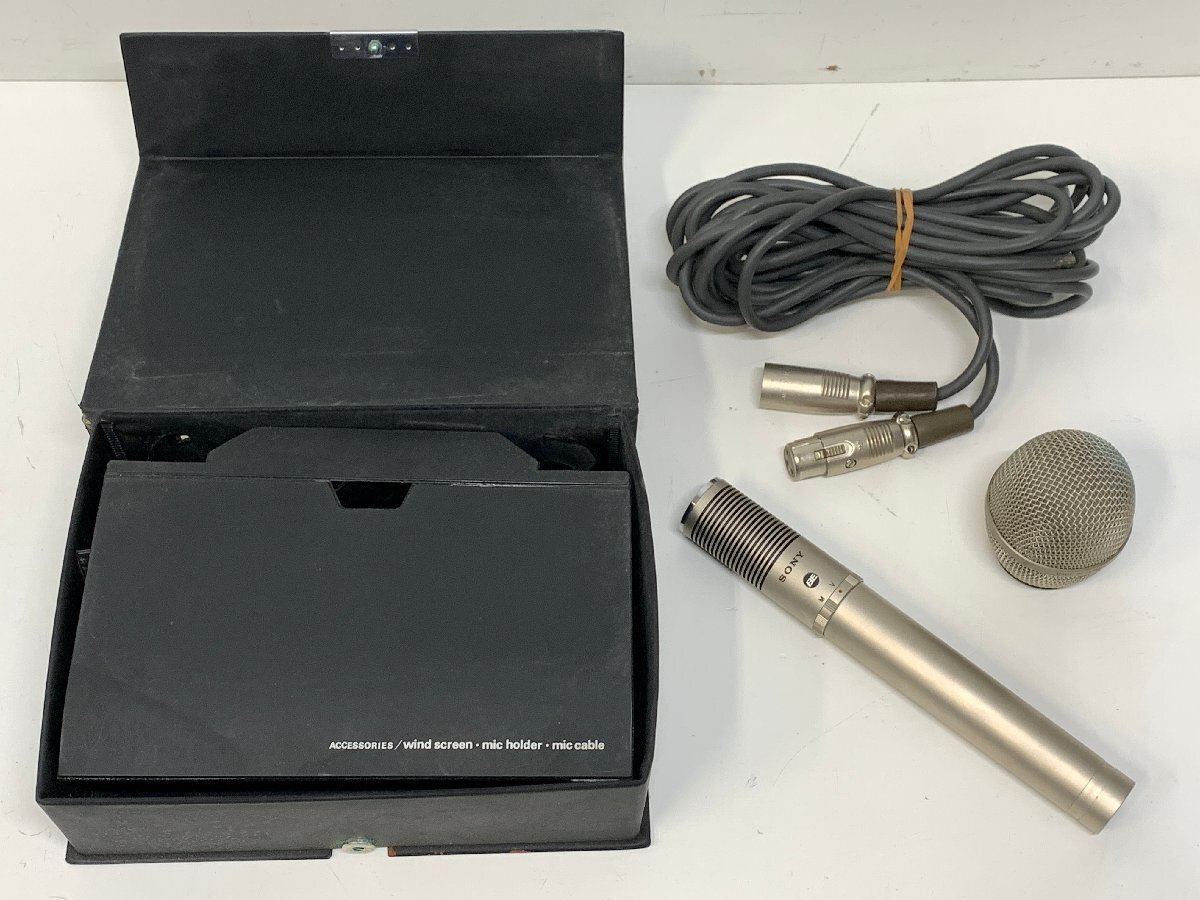 [ Junk ]SONY condenser microphone * electrodynamic microphone 5ps.@ together Sony ECM-280 ECM-23F ECM-2021 F-540 *