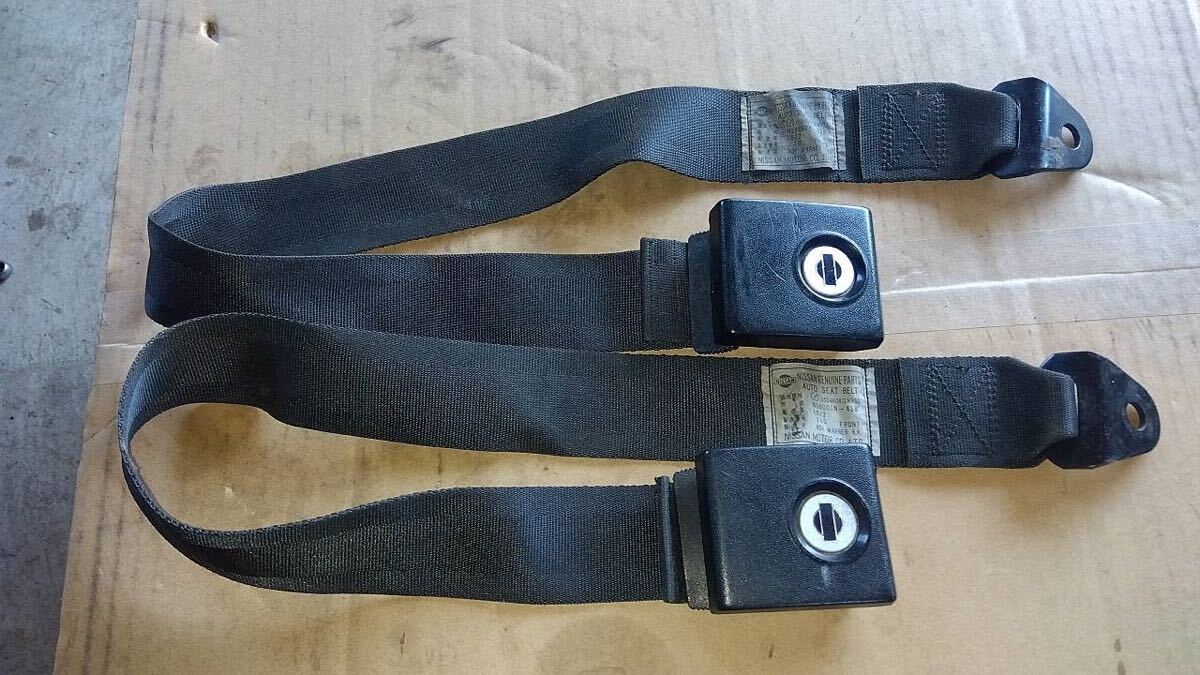  Nissan Skyline GC10 Hakosuka original seat belt catch front left right left right set model NSB001N-45B manufacture year 1972 year serial number 23C