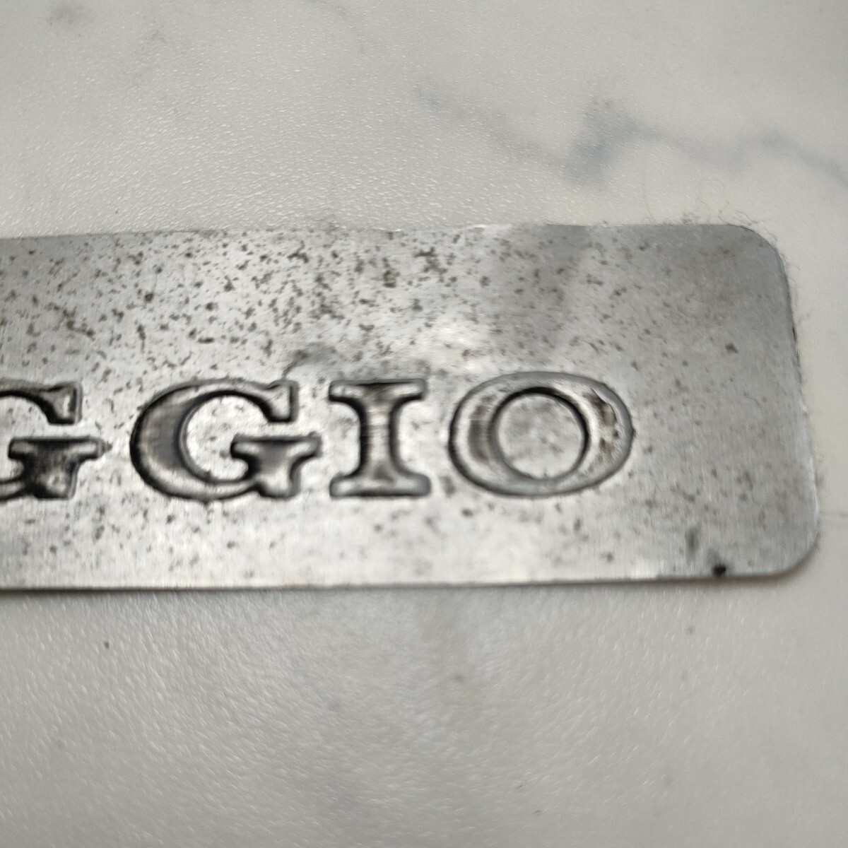  Piaggio Ciao PIAGGIO Ciao! подлинная вещь aluminium Logo рама стикер mopedomoped детали детали эмблема наклейка Италия производства старый машина 