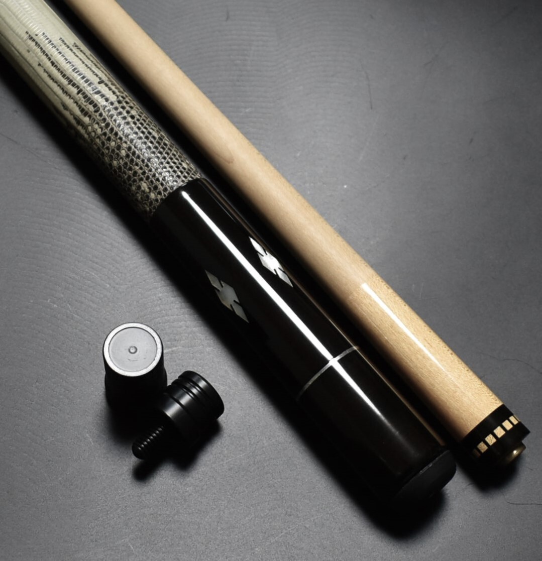 28250円 ☆YOSHIMURA cue/吉村キュー 黒檀 リザード本革 18山 28250円 ☆YOSHIMURA cue/吉村キュー 黒檀 リザード本革 18山