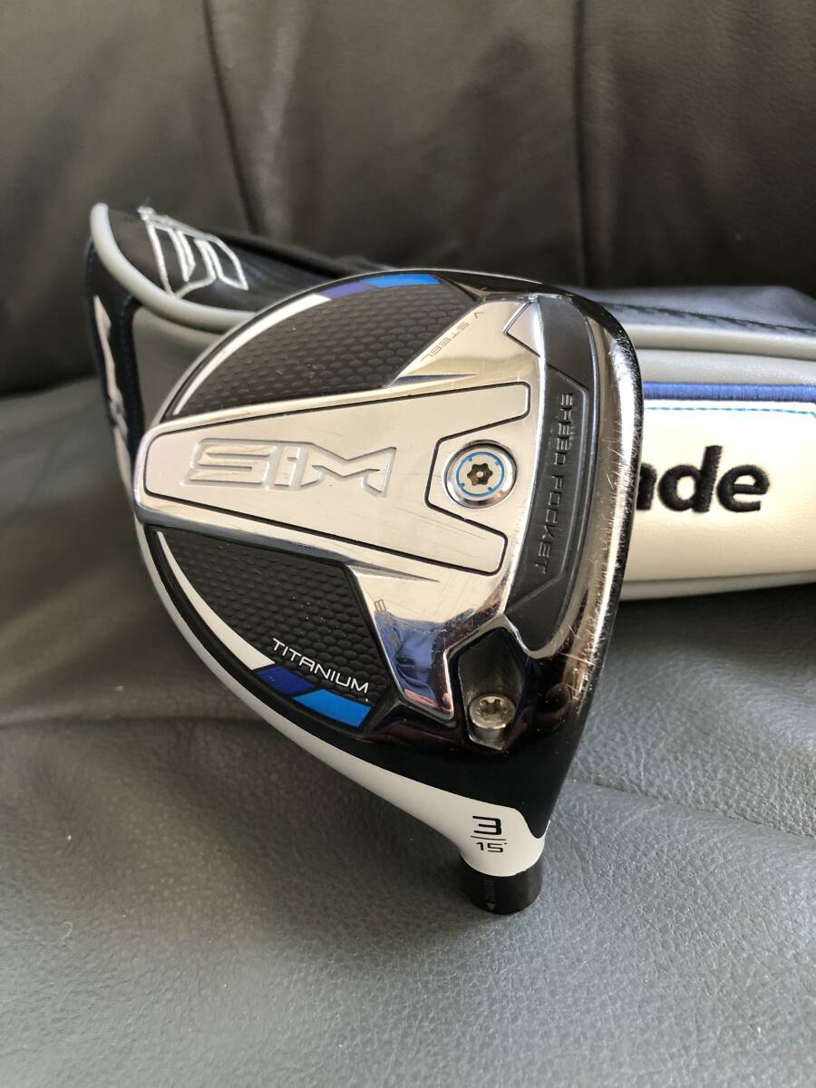 ★SIM シム 3W 15° FW ヘッド ヘッドカバー付／TaylorMade テーラーメイド フェアウェイウッド スプーン／初代 希少 レア 美品／送料無料