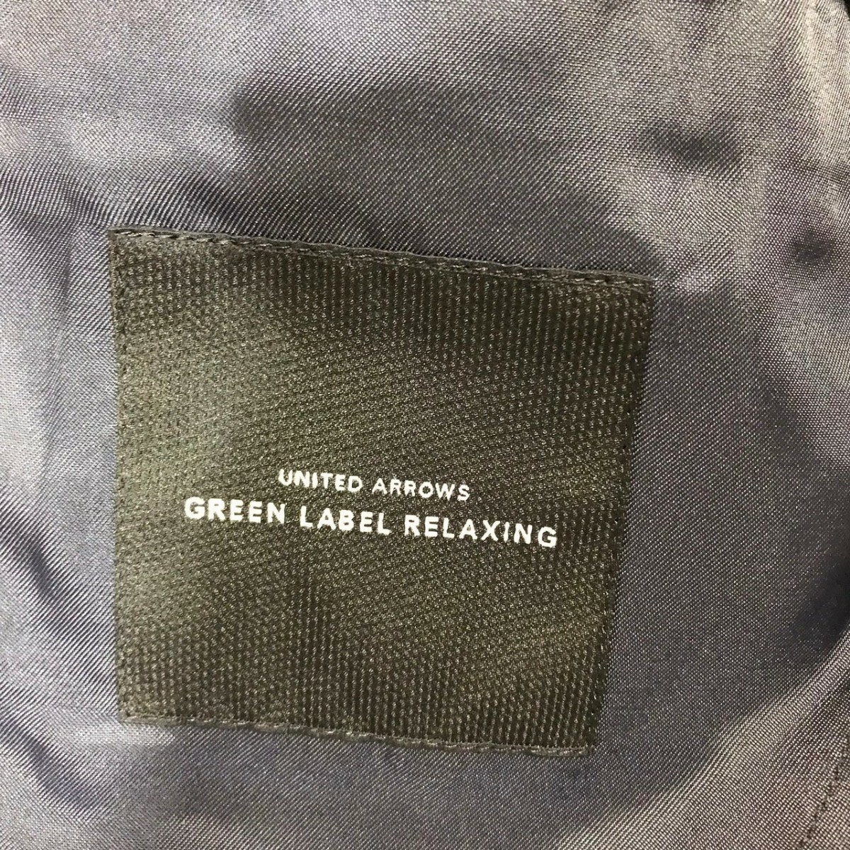 H7381dE UNITED ARROWS green label relaxing グリーンレーベルリラクシング テーラードジャケット ネイビー メンズ XS ストレッチ_画像8