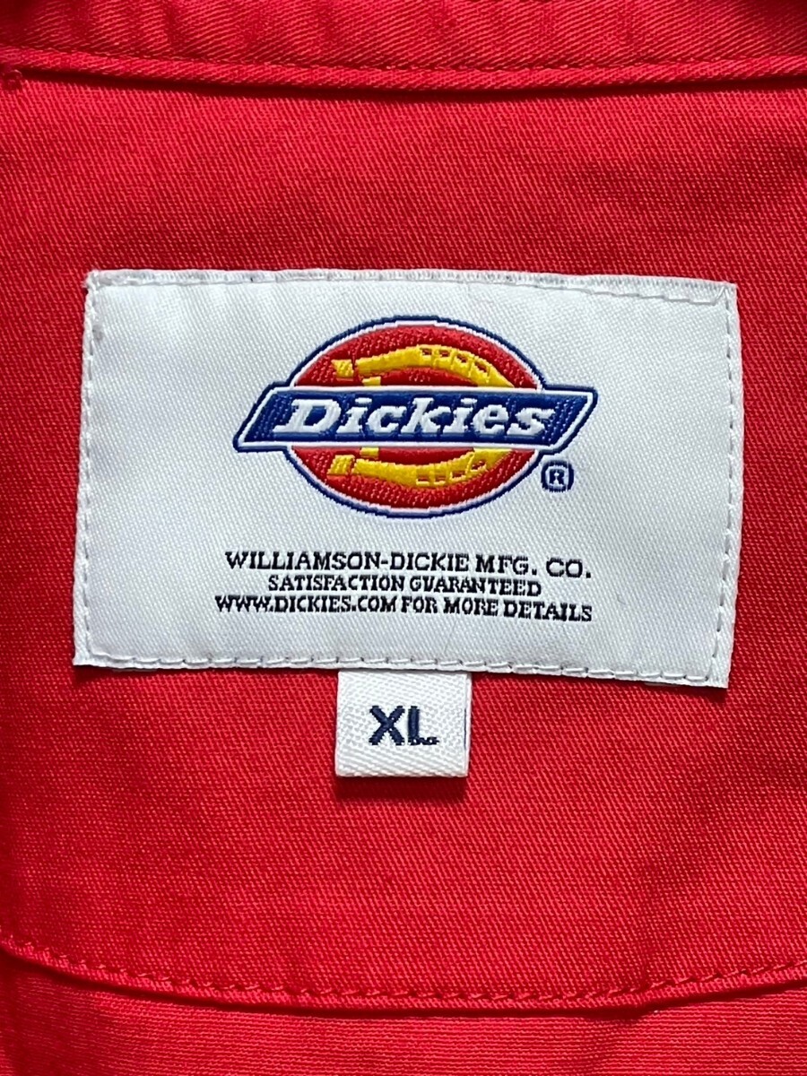 H7307gL Dickies ディッキーズ サイズXL 法被 はっぴ ハッピ 羽織り 甚平 半纏 シャツ レッド メンズ イベント 祭り 大きいサイズ 綿100%_画像5