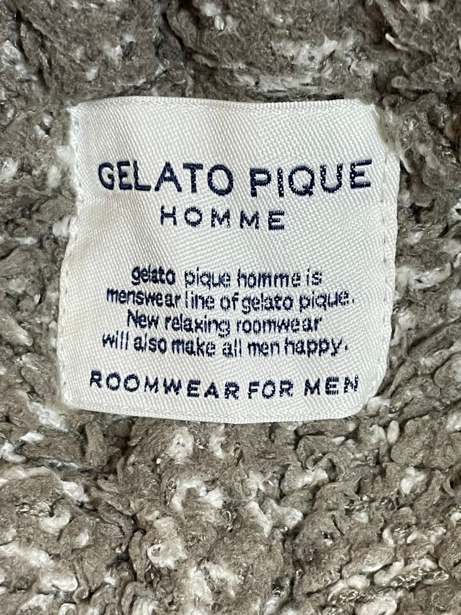 H7281gL GELATO PIQUE HOMME ジェラートピケオム サイズM ルームウェア パジャマ 部屋着 リラックスウェア グレー メンズ モコモコパンツ_画像6