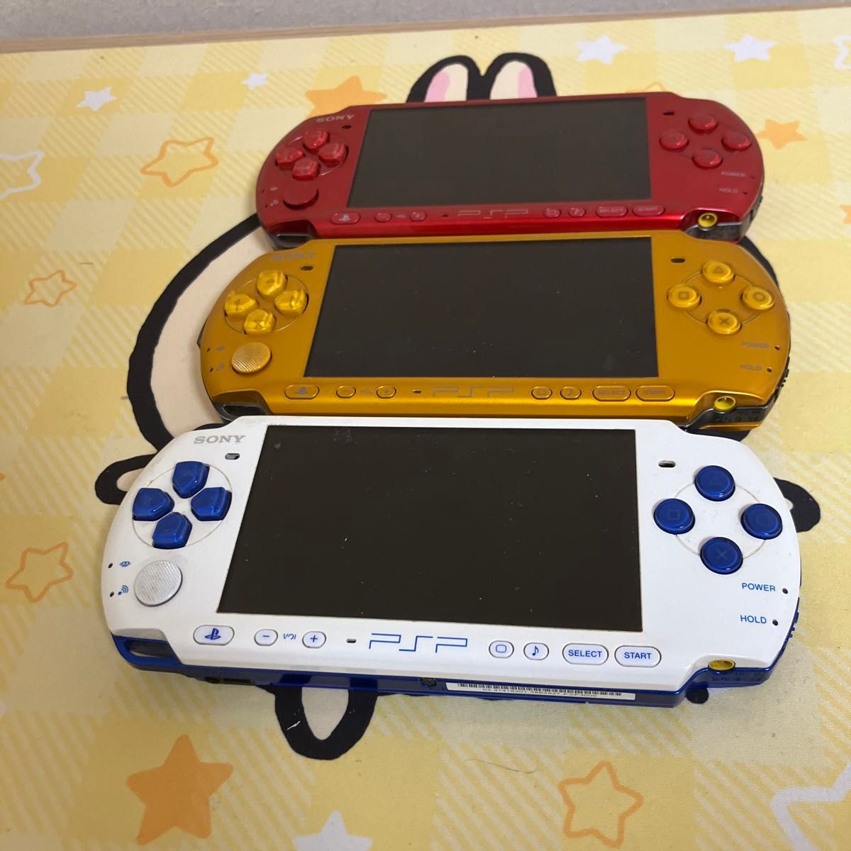 PSP SONY レッド　イエロー　ホワイト　ブルー　ホワイト/ブルー