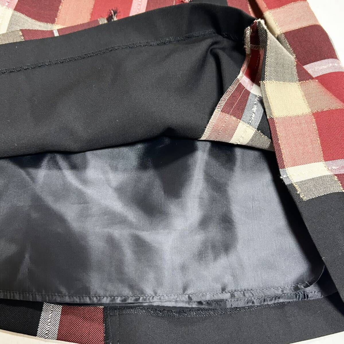 ブルーレーベル クレストブリッジBLUE LABEL CRESTBRIDGE スカート 巻きスカート ショート丈 チェック サンプル未使用品 送料無料