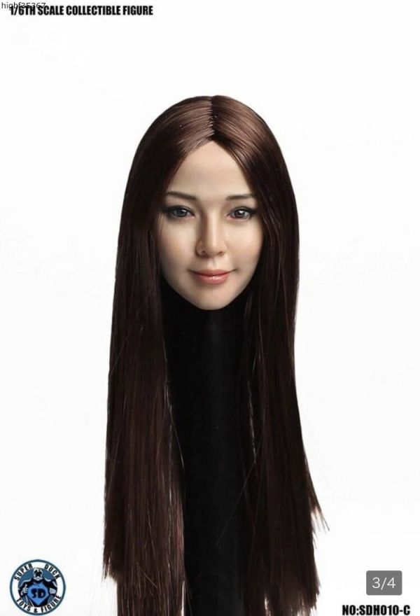  head scalp to1/6 SUPER DUCK SDH010C Asia series beautiful person woman figure for head i