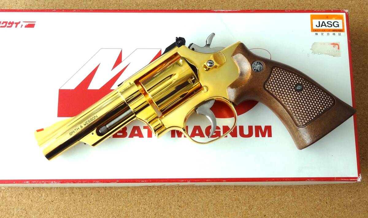 コクサイ S＆W M19 ４インチ ２４K ２４金メッキ スミスアンドウエッソン コンバットマグナム モデルガンの画像1