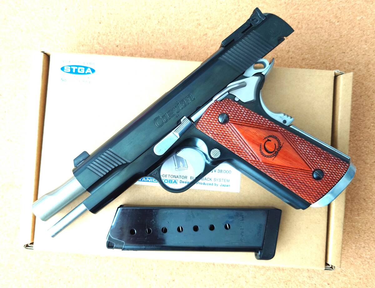 taniokoba Champion custom blue wing wooden grip attaching HW model gun 