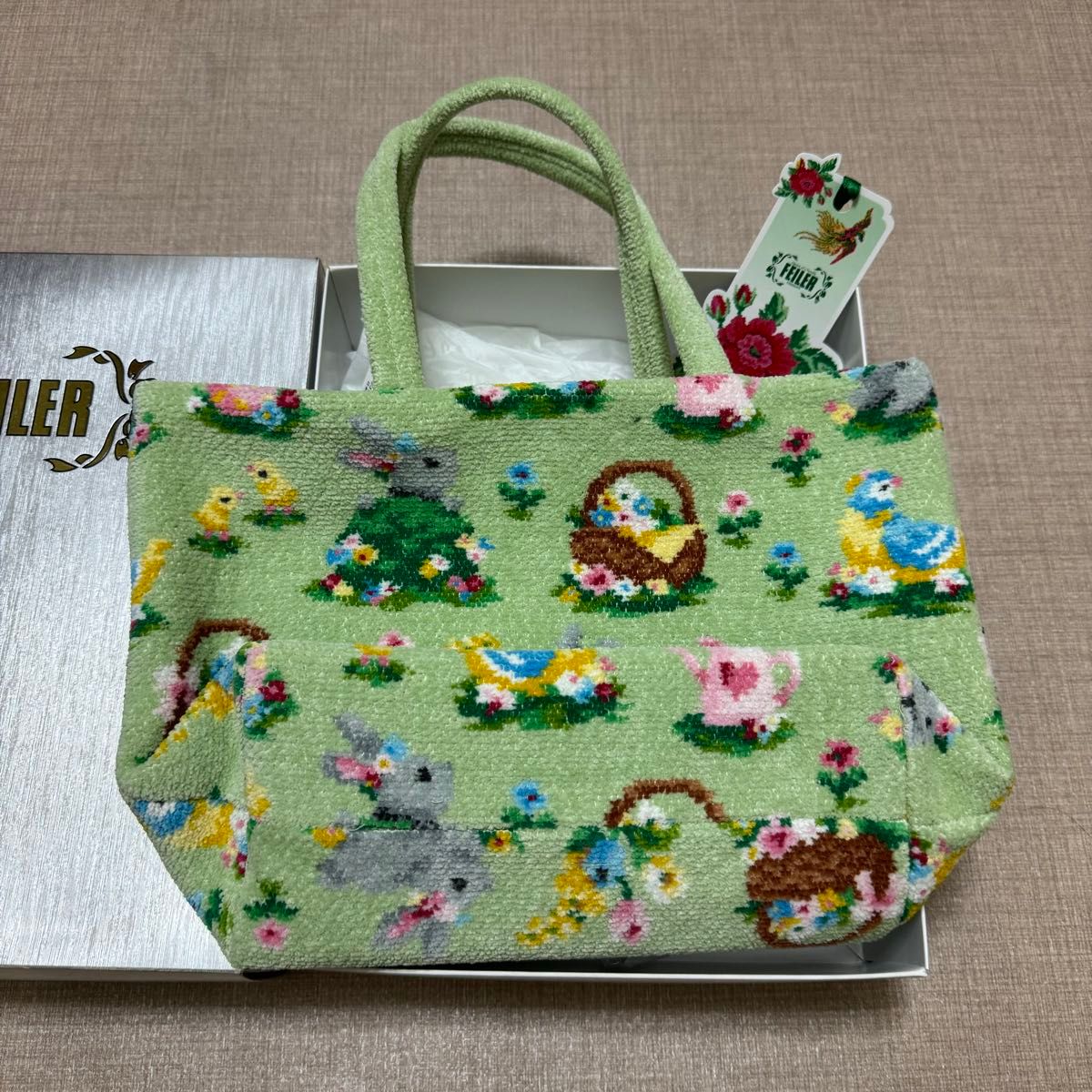 フェイラー ハッピーイースター！新品 未使用品 タグ付き 箱付き ハンドバッグ FEILER トートバッグ 鞄 bag