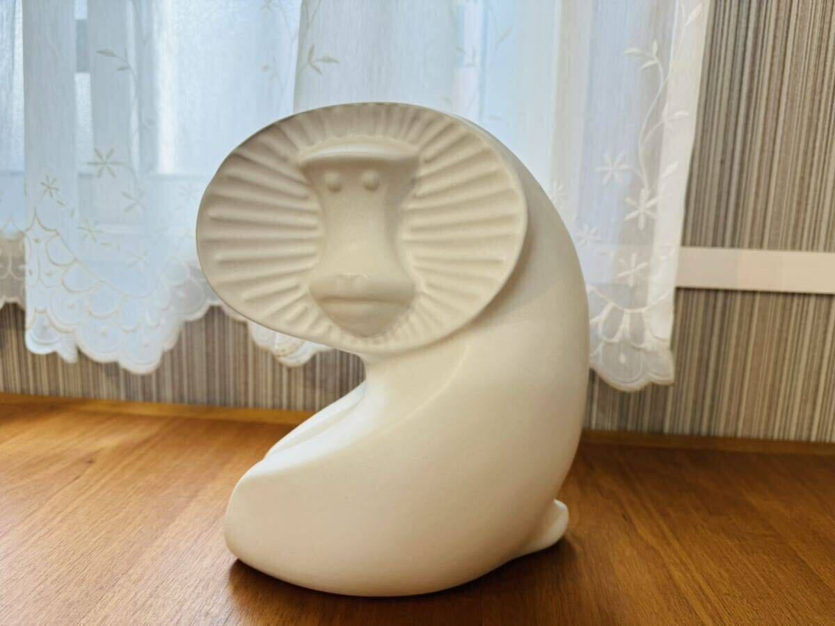 JONATHAN ADLER CERAMIC BABOON ジョナサンアドラー セラミックヒヒ ホワイト 置物 オブジェ の画像1