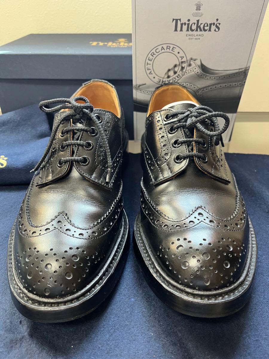 Tricker's Bourton UK6.5(足実寸25.0cm〜25.5cm)レザーハーフソール