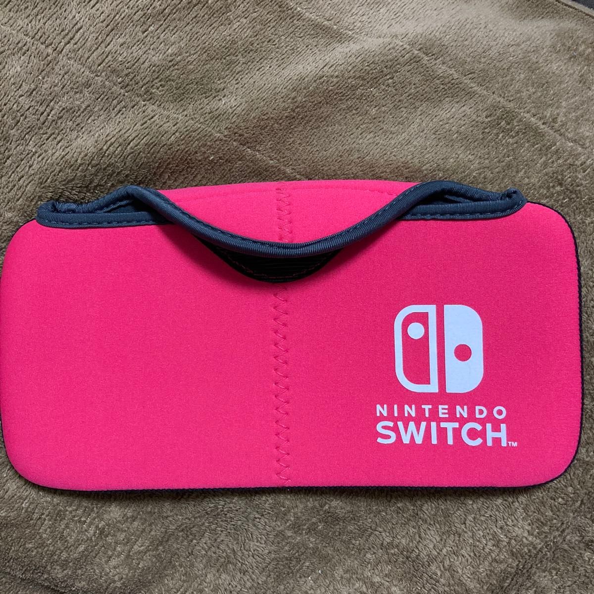 Nintendo Switch ニンテンドースイッチ 収納ケース ソフトケース ピンク スイッチ 任天堂
