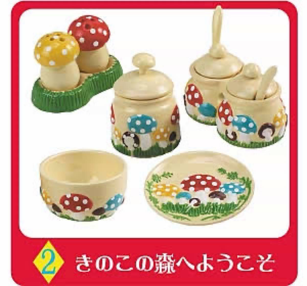 きのこの森へようこそ ぷち サンプルシリーズ おとぎの国の食器 きのこの森へようこそ ぷち サンプルシリーズ おとぎの国の食器