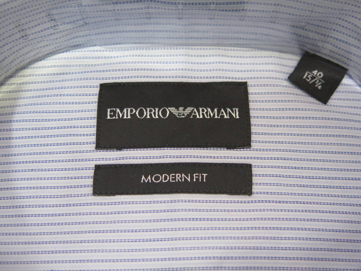 ▲●未使用 EMPORIO ARMANI アルマーニ 長袖シャツ_画像2