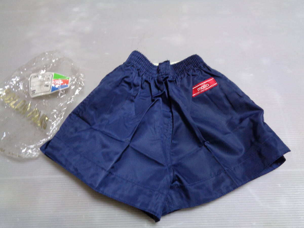 SS navy blue malta nylon 100% short bread short pants Showa Retro unused 