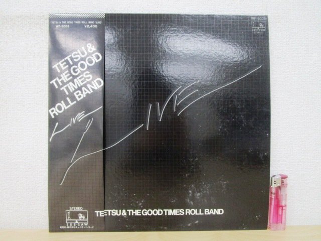 ◇F2394 LPレコード「【見本盤/帯付】山内テツ TETSU & THE GOOD TIMES ROLL BAND LIVE」WF-9005 SEE・SAW 和モノ/森園勝敏/桑名晴子_画像1