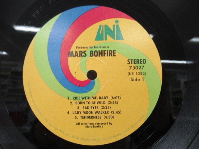 K1023 LPレコード「マーズ・ボンファイヤー/Mars Bonfire」US盤 73027_画像5