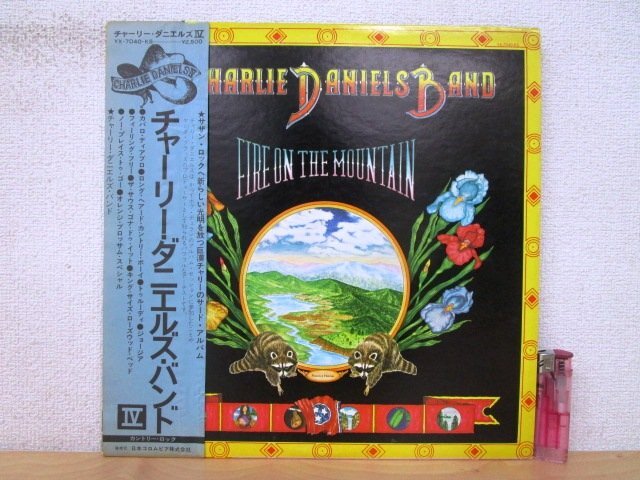 ◇F2453 LPレコード「【見本盤/帯付】FIRE ON THE MOUNTAIN / チャーリー・ダニエルズ・バンド CHARLIE DANIELS」YX-7040-KS プロモ盤の画像1