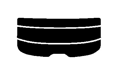 ダークスモーク　１３％　極厚　2層構造フィルム　リヤガラスのみ　インプレッサスポーツ GP カット済みカーフィルム_画像1