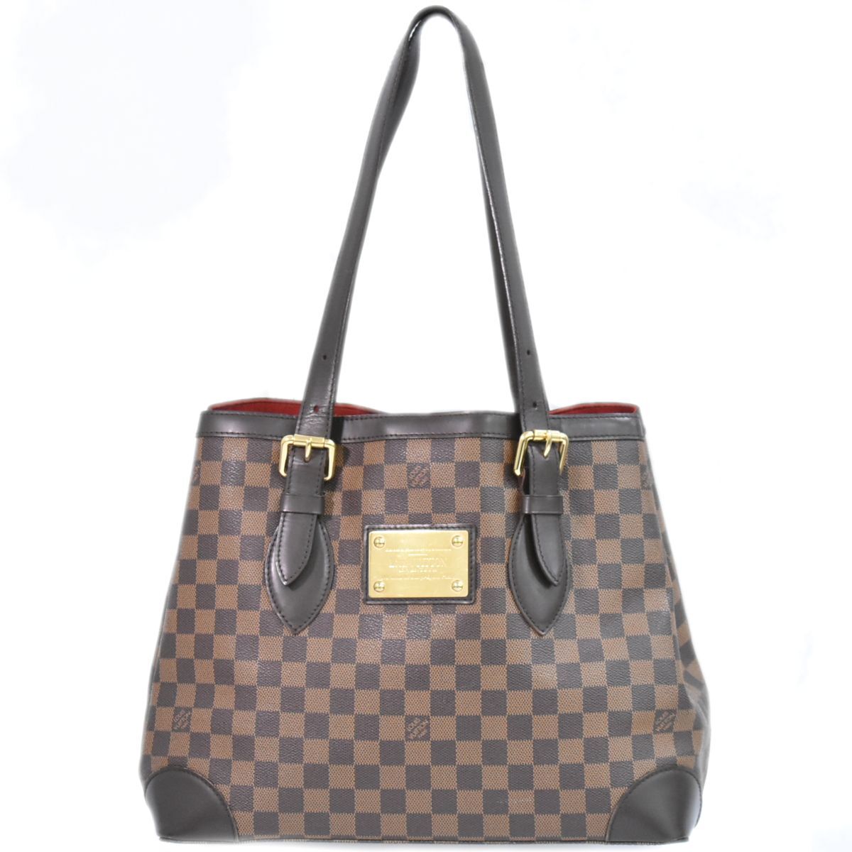 本物 ルイヴィトン LOUIS VUITTON LV ハムステッド MM ダミエ エベヌ トートバッグ ハンドバッグ ブラウン N51204_画像1