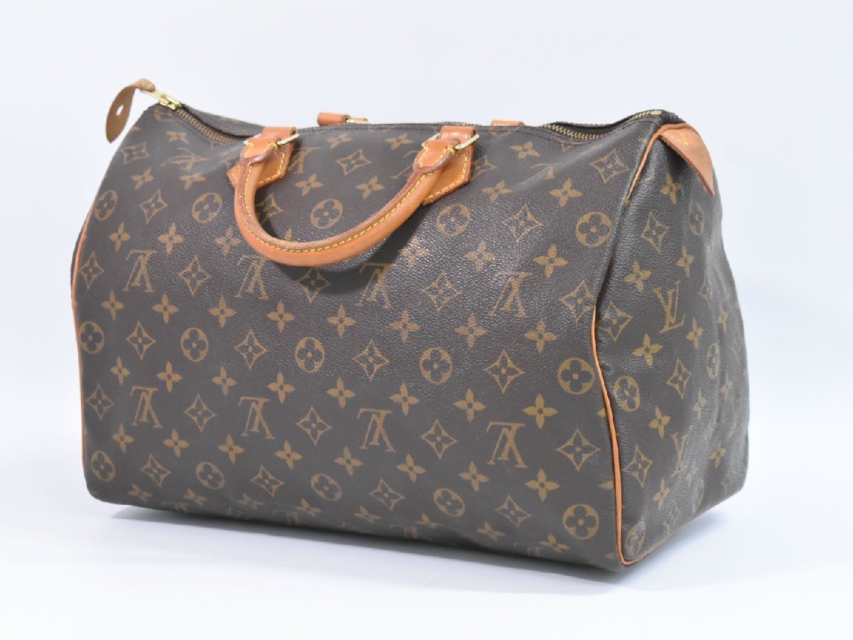 本物 ルイヴィトン LOUIS VUITTON LV 旧型 スピーディ 35 モノグラム ハンドバッグ ボストンバッグ ブラウン M41524_画像2