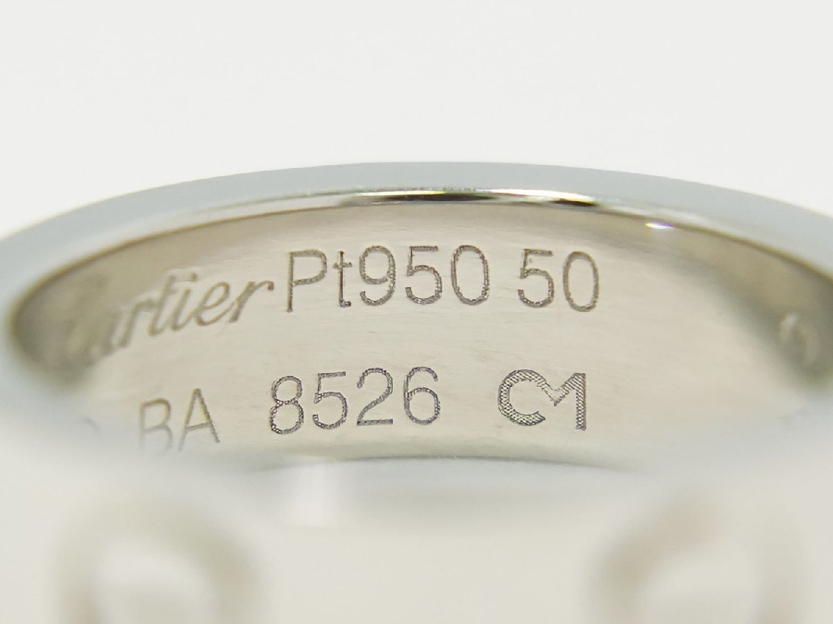 本物 カルティエ Cartier ラブリング ダイヤモンド Pt950 リング 指輪 50 10号 プラチナ_画像8