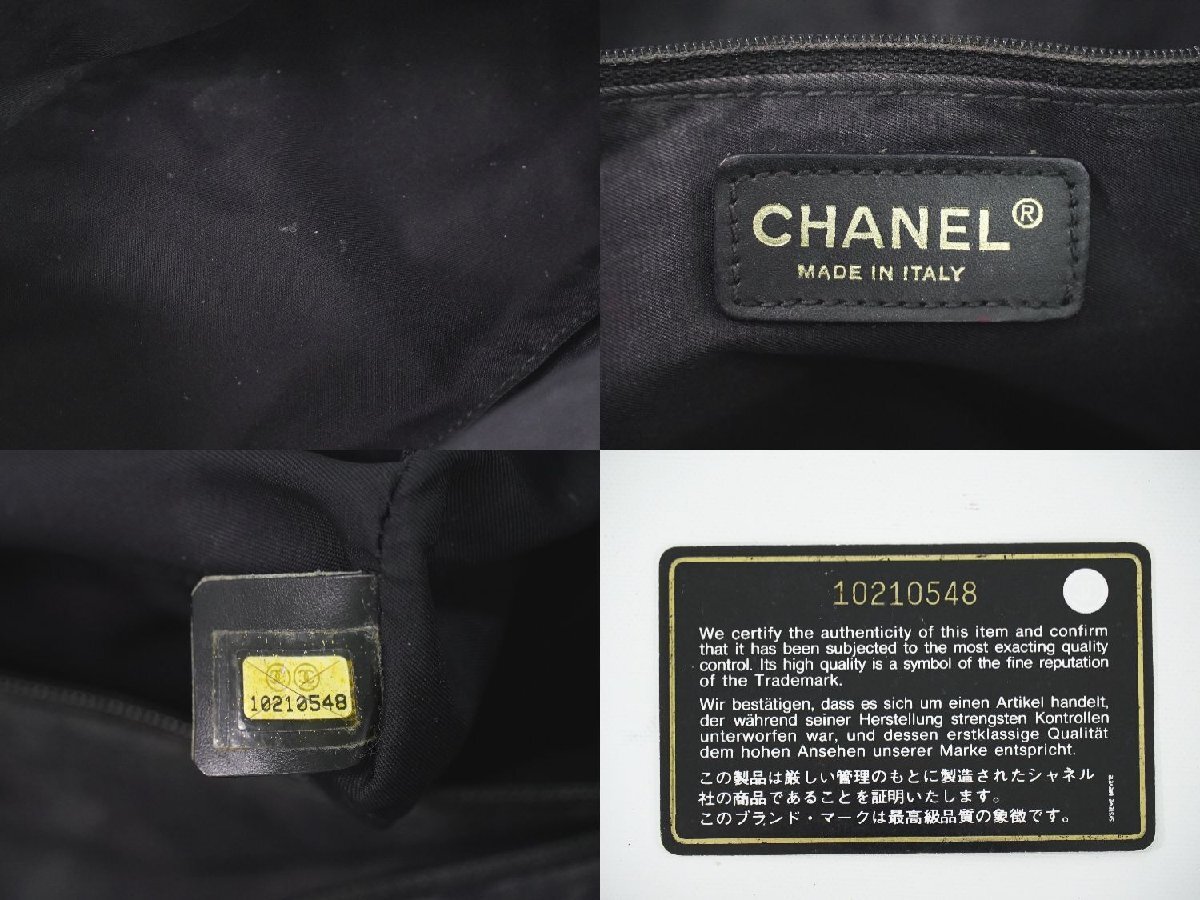 本物 シャネル CHANEL ココマーク ニュートラベルライン トートバッグ ハンドバッグ ナイロン ブラック_画像9