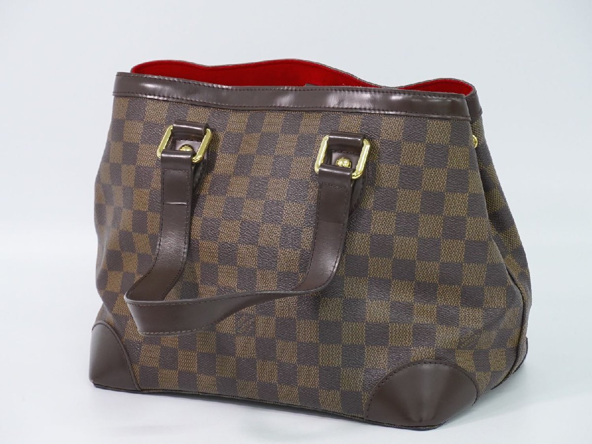 本物 ルイヴィトン LOUIS VUITTON LV ハムステッド PM ダミエ エベヌ トートバッグ ハンドバッグ ブラウン N51205_画像2