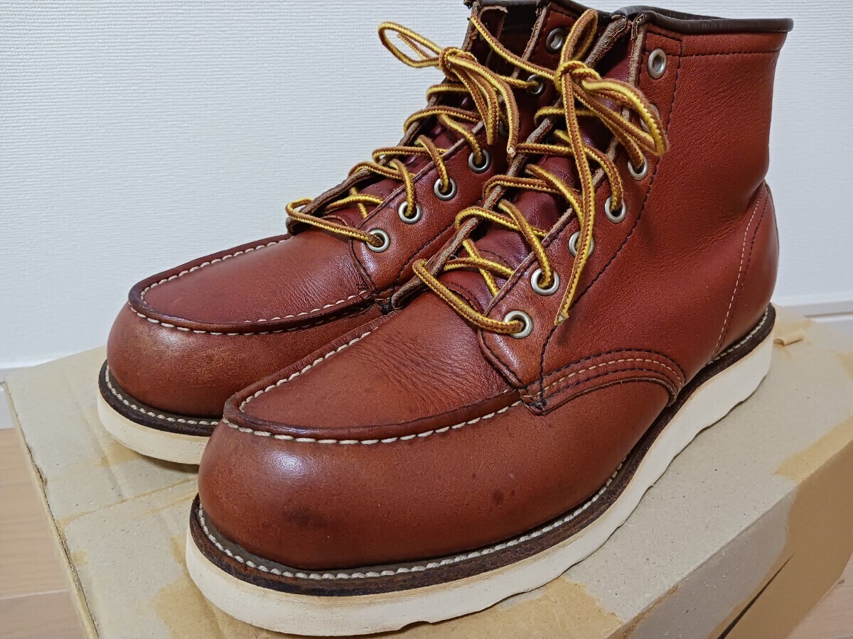 99年製 RED WING 8875 四角犬タグ 8E 26cm アイリッシュセッター モックトゥ レッドウィング ヴィンテージ オロラセット 赤茶_画像1