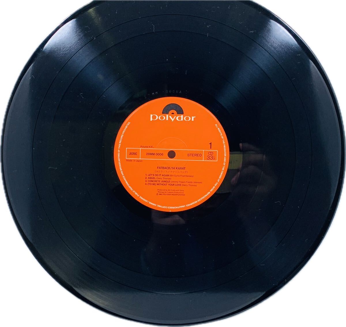 14カラット Fatback ファットバック ポリドールレコード 28MM 0006-STEREO Polydor LP 帯付き レコード盤 レコード 盤 音楽 コレクション_画像3