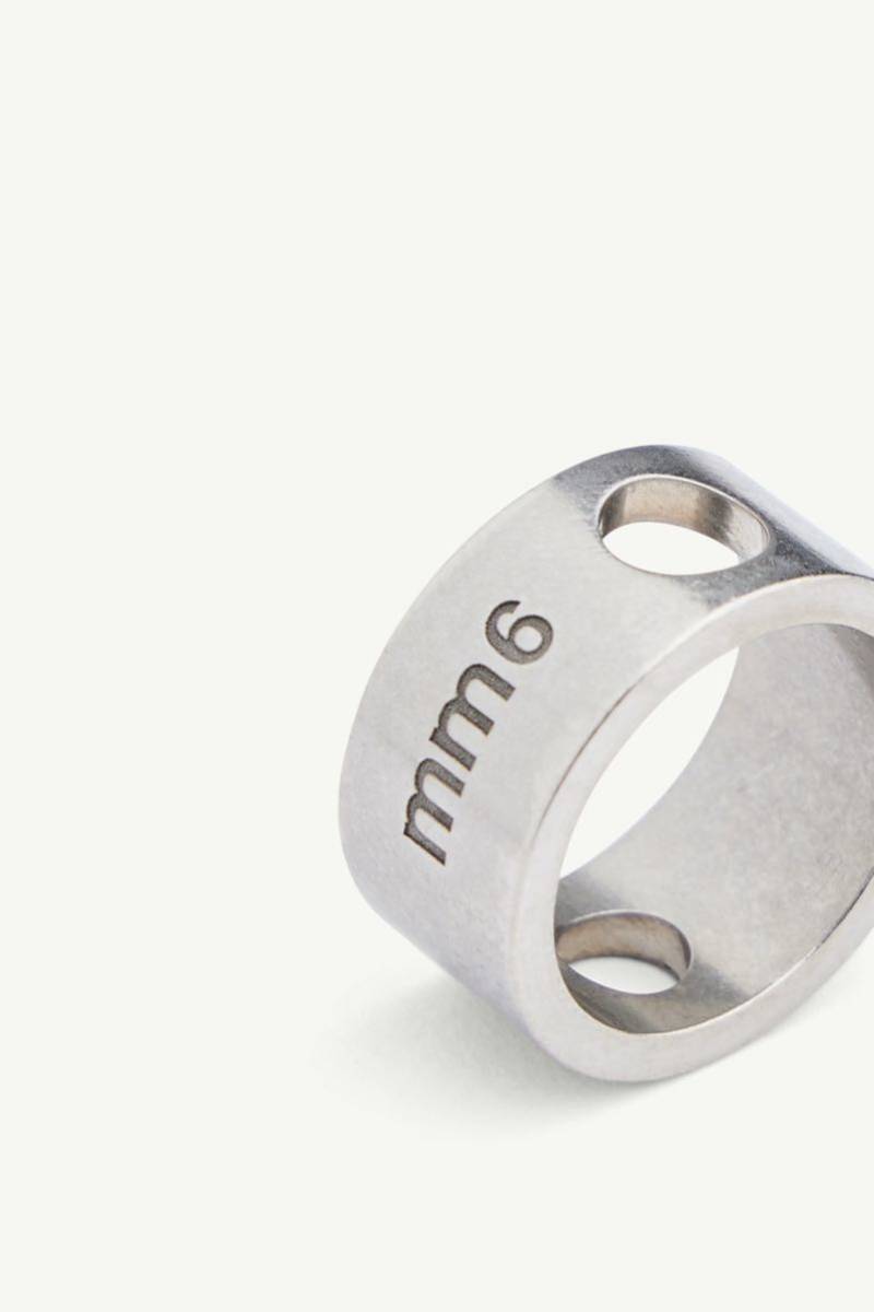 新品 MM6 メゾンマルジェラ シルバー リング 指輪 ナンバーロゴ 9号