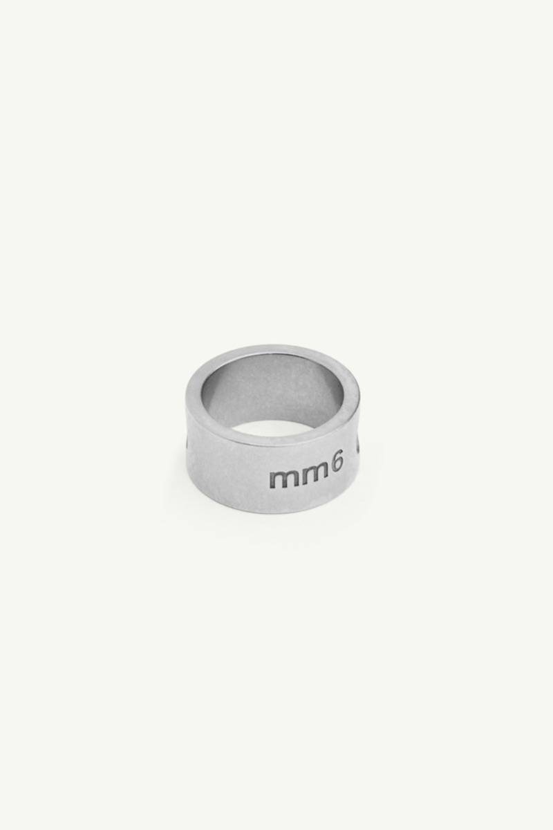 新品 MM6 メゾンマルジェラ シルバー リング 指輪 ナンバーロゴ 10.5号_画像3