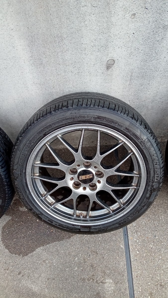 鍛造 BBS RG-R RGR RG703 8J +40 RG704 9J +42 PCD114.3 18インチ シルバー ダイヤモンドブラック 4本セット クラウン レクサスIS マークXの画像4