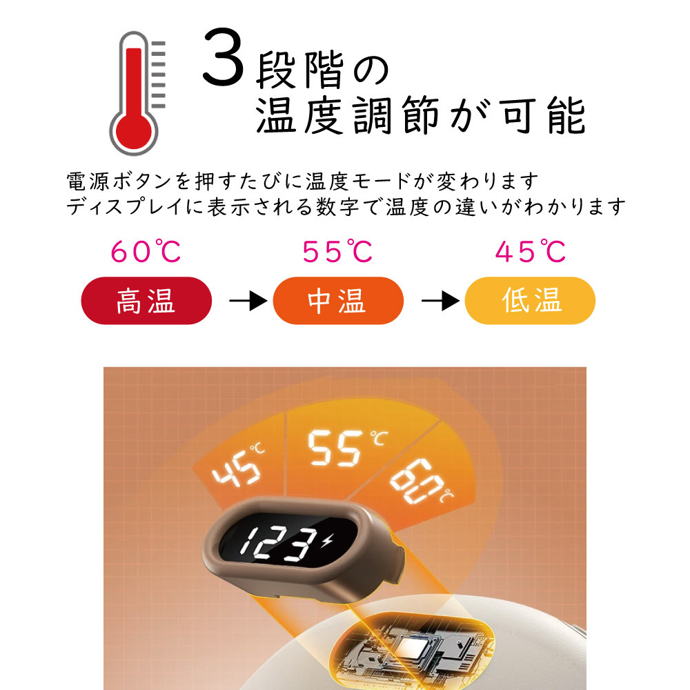 (レターパック便) 充電式ハンドウォーマー ラビット 電気カイロ 2000mAh 過熱保護機能_画像4