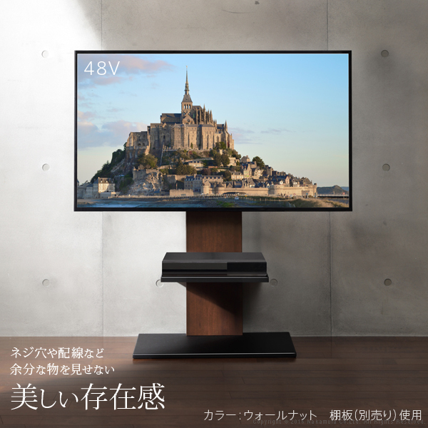 【新品未開封・送料込】 NAKAMURA ナカムラ EQUALS イコールズ 壁寄せテレビスタンド WALL V2 ロータイプ ウォールナット 2020年モデル_画像1