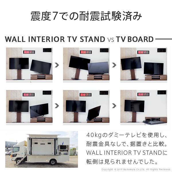 【新品未開封・送料込】 NAKAMURA ナカムラ EQUALS イコールズ 壁寄せテレビスタンド WALL V2 ロータイプ ウォールナット 2020年モデル_画像4