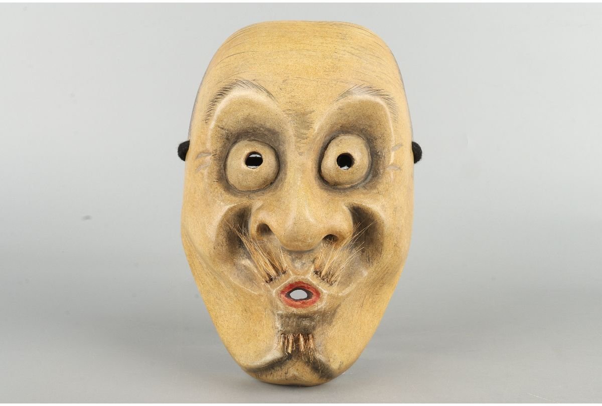 能面　木彫り　舞尉 能面 舞尉 文化遺産オンライン