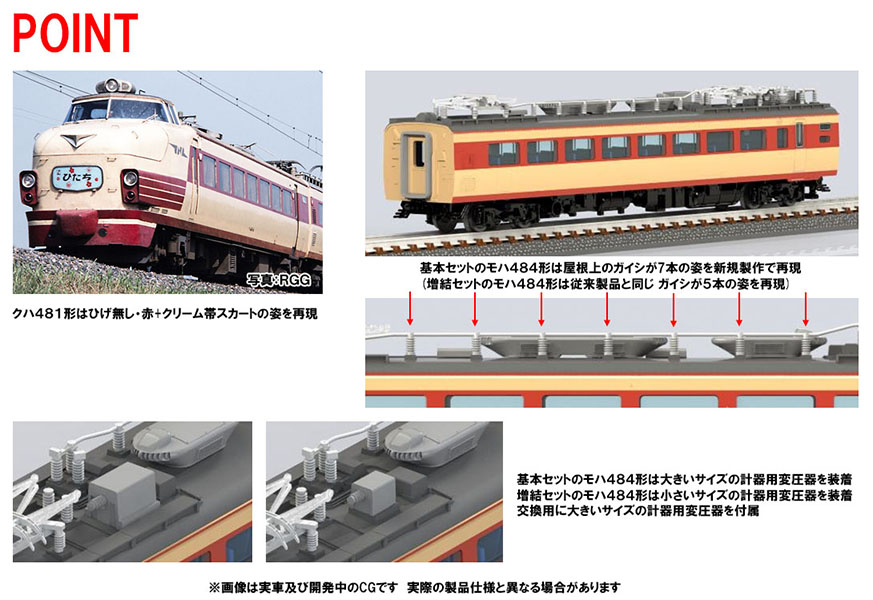 TOMIX 98825 国鉄 485系特急電車(ひたち)基本セット_画像7