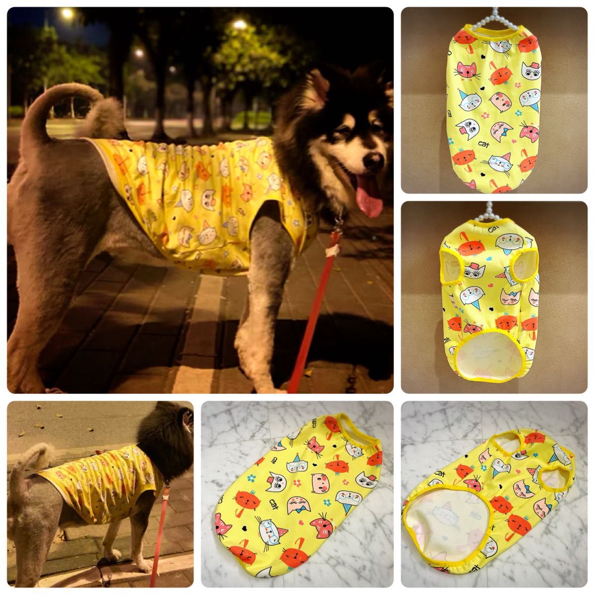 犬服 ペット服 中型犬 大型犬 デザインタンクトップ :XXL~7XL