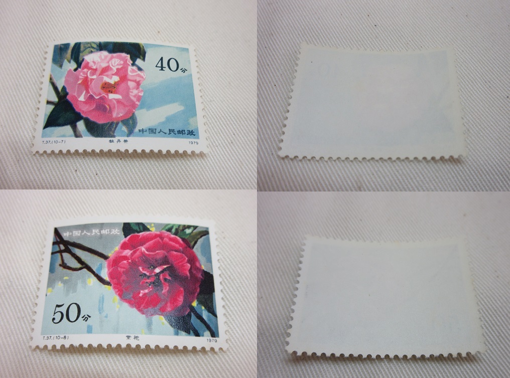 中国切手 / T37 雲南のツバキ 1979 10種完 未使用_画像8