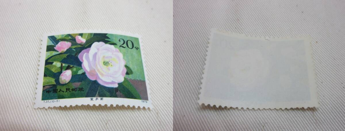 中国切手 / T37 雲南のツバキ 1979 10種完 未使用_画像6